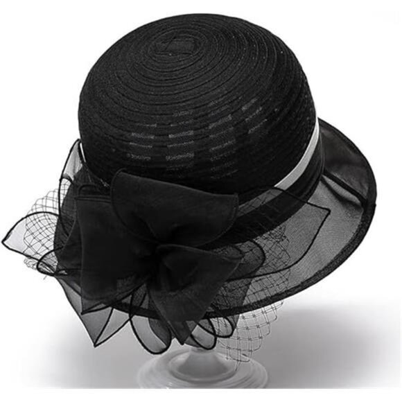 Organza Fascinator Tea-Party Derby-Hats Black